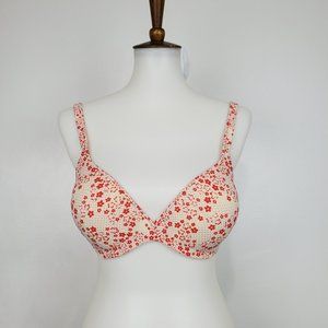 Barely There Red Cream Purple Floral Polka Dot Underwire Padded Cup Bra Size 36C